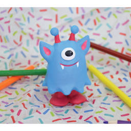 Original Sculpey - Package, 3.75 lb, White finished monster figure made with Sculpey