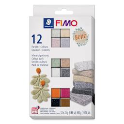 Staedtler Fimo Effect Botanical Polymer Clay - Set of 12, Boho, packaging