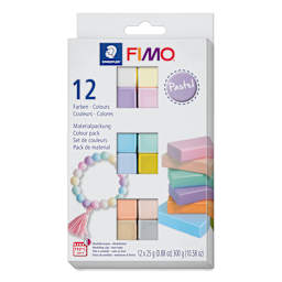 Staedtler Fimo Soft Polymer Clays - Pastel Colors, Set of 12
