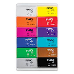 Staedtler Fimo Soft Polymer Clay - Basic Colors, Set of 12, contents