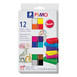 Staedtler Fimo Soft Polymer Clay - Basic Colors, Set of 12