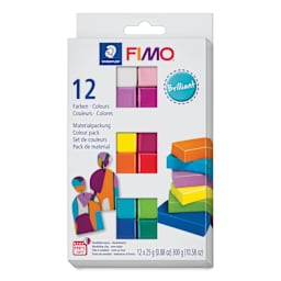 Staedtler Fimo Soft Polymer Clay - Brilliant Colors, Set of 12
