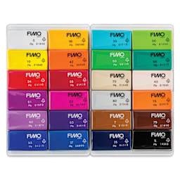 Staedtler Fimo Soft Polymer Clay - Basic Colors, Set of 24, contents