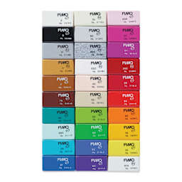Staedtler Fimo Soft Polymer Clay - Color Sampler, Set of 30, contents
