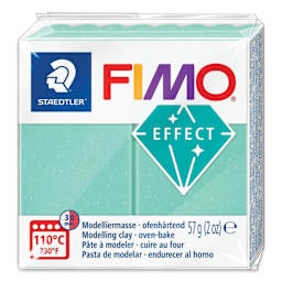 Staedtler Fimo Glitter Effect Polymer Clay - 2 oz, Jade Green Gem - front of packaging
