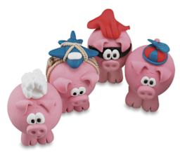 Staedtler Fimo Soft Polymer Clay - 4 little Pigs made with Fimo Clay
