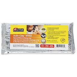 Activa Activ-Clay Air Drying Clay - Front of package of 1.1 lb White Drying Clay