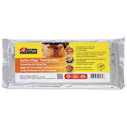 Activa Activ-Clay Air Drying Clay - Front of package of 1.1 lb Terracotta Drying Clay