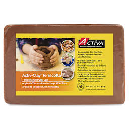 Activa Activ-Clay Air Drying Clay - Front of package of 3.3 lb Terracotta Drying Clay