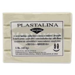 Van Aken Plastalina Modeling Clay - 1 lb, Ivory - front of packaging