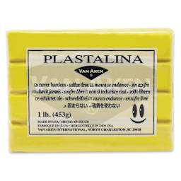 Van Aken Plastalina Modeling Clay - 1 lb, Yellow - front of packaging