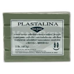 Van Aken Plastalina Modeling Clay - 1 lb, Gray Green
