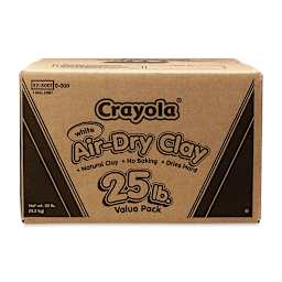 Crayola Air-Dry Clay - Value Pack, 25 lb, White, front of the box
