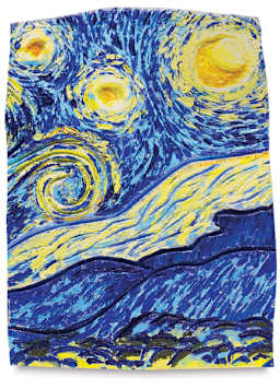 Crayola Air-Dry Clay (finished example of a tile featuring a Van Gogh painting)