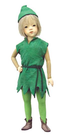 Activa La Doll Satin Smooth Air-Dry Clay - Finished doll dressed like Peter Pan