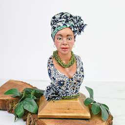 Sculpey Living Doll Polymer Clay - 1 lb, Espresso (Finished piece with Sculpey Living Doll Polymer Clay)