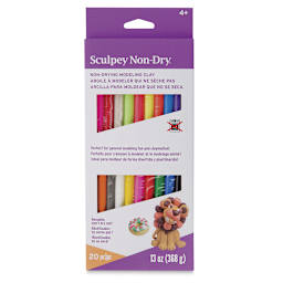 Sculpey Non-Dry Modeling Clay - Pkg of 20, 0.8 lb, Assorted Colors front of packaging