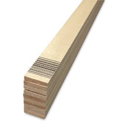Midwest Products Genuine Basswood Sheets - Ten 1" x 24" strips in stack
