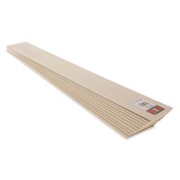 Midwest Products Basswood Sheets - 10 Pieces, 1/16" x 3" x 24" (end view)