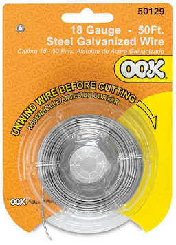 Ook Galvanized Specialty Wire - Front of 18-gauge blister package
