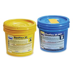 Smooth-On Reoflex 30 Urethane - Part A and Part B Gallon Tubs of Urethane compounds shown
