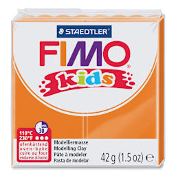 Staedtler Fimo Kids Polymer Clay - Front of package of Orange Clay
