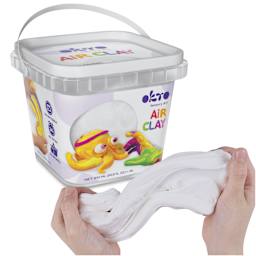 OKTO Sensory Art Air Clay Bucket - White