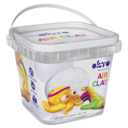 OKTO Sensory Art Air Clay Bucket - White - front of packaging