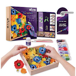 Okto Sensory Art DIY Wood & Craft Clay Kit - Flowers, Freedom Colors