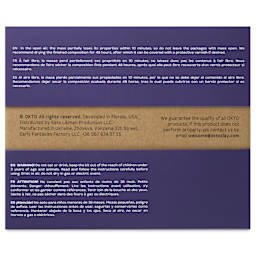 Okto Sensory Art Colours Air Clay - White, Pkg of 30 - back of packaging