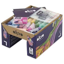 Okto Sensory Art Colours Air Clay - Assorted Colors, Pkg of 30 - contents