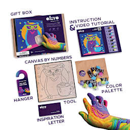 Okto Sensory Art Clay Color By Number Kit - Owl - labelled contents