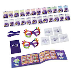 Okto Sensory Art Air Clay Creativity Kit - Pastels, Set of 24 - contents