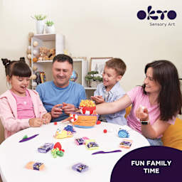 Okto Sensory Art Air Clay Creativity Kit - Set of 36- fun family time