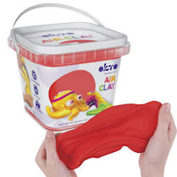 OKTO Sensory Art Air Clay Bucket - Red