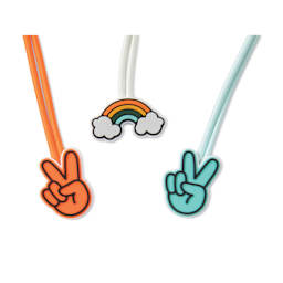 Soolla Studio Ties - Set of 3 - close-up of stopper designs