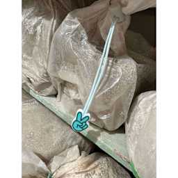 Soolla Studio Tie - blue peace sign studio tie in use