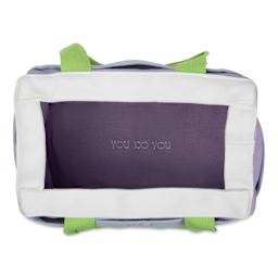 Soolla Studio Art Supply & Pottery Tool Bag - 80's Windbreaker - top view of open bag