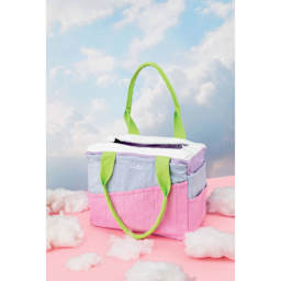 Soolla Studio Art Supply & Pottery Tool Bag - 80's Windbreaker - against mall photo studio backdrop