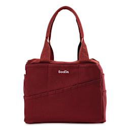 Soolla Studio Art Supply & Pottery Tool Bag - Sangria - front