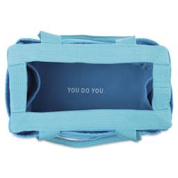 Soolla Studio Art Supply & Pottery Tool Bag - Electric Blue, Blick Exclusive - top view of interior