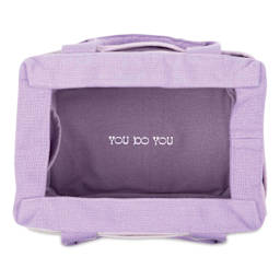 Soolla Studio Art Supply & Pottery Tool Bag - Lilac Love - top view of open bag