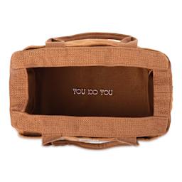 Soolla Studio Art Supply & Pottery Tool Bag - Cinnamon - top view of open bag