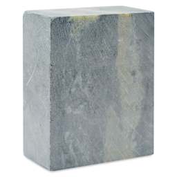 Gian Carlo Stoneworks Green Indian Soapstone Block - 2 lb, 3-1/2" x 3" x 1-1/2", vertical