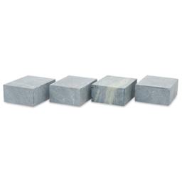 Gian Carlo Stoneworks Green Indian Soapstone Block - 2 lb, 3-1/2" x 3" x 1-1/2", Pkg of 4, horizontal
