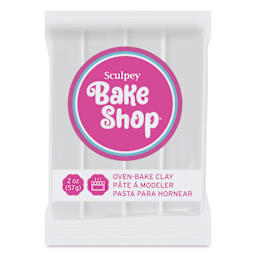 Sculpey Bake Shop Oven-Bake Clay - White, 2 oz front of packaging