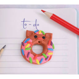 Sculpey Bake Shop Eraser Clay - Set of 6, 1 oz, Assorted finished doughnut animal eraser example