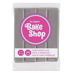 Sculpey Bake Shop Oven-Bake Clay - Gray, 2 oz front of packaging