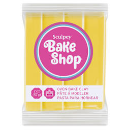 Sculpey Bake Shop Oven-Bake Clay - Yellow, 2 oz - front of packaging