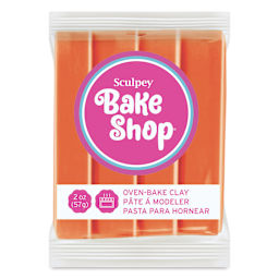Sculpey Bake Shop Oven-Bake Clay - Orange, 2 oz front of packaging